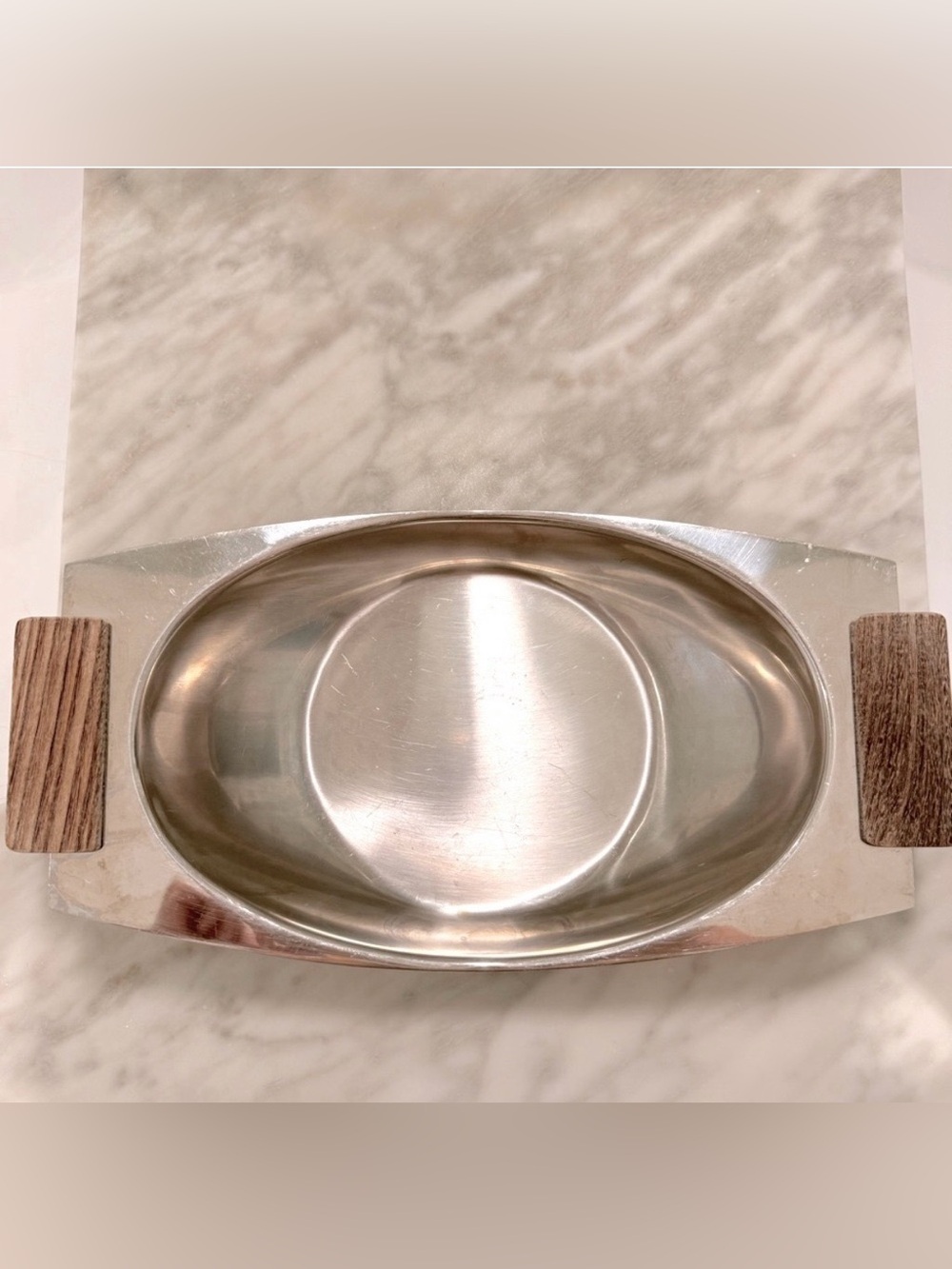 Alessi Girotondo Stainless Steel Sweden Plate Serving Display Bowl MCM Vintage